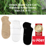 Unisex Adult's Basic Super Low Cut Bamboo Ankle Socks