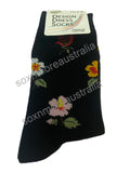 Women's Cherry Blossom Flower Patterned Business Dress Socks