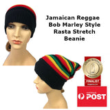 Jamaican Style Reggae Rasta Stretch Slouchy Beanie Hat