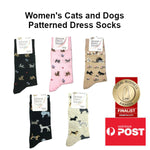 Women's Cats and Dogs Patterned Business Dress Socks