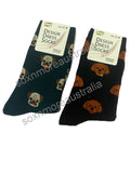 Women's Pug and Poodle Dog Patterned Business Dress Socks