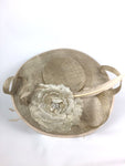 Scala Sinamay  Big Flower Fascinator Hat Beige