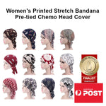 Soft Stretch Cotton Pre-Tied Chemo Head Wrap Bandanas