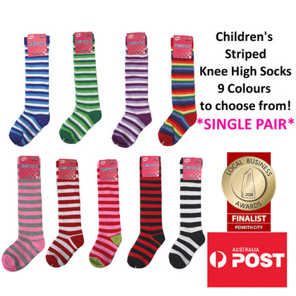 Children's Striped Knee High Socks
