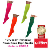 Women’s "Drycool" Plain Coloured Fluoro Neon Knee High Socks