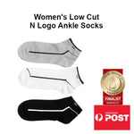 Women's Premium Cotton Low Cut N Logo Ankle Socks