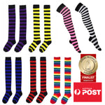 Women's Striped Over the Knee High Socks