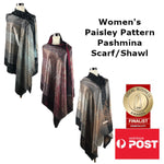 Paisley Pattern Pashmina Silk Blend Scarf/Shawl