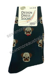 Women's Pug and Poodle Dog Patterned Business Dress Socks