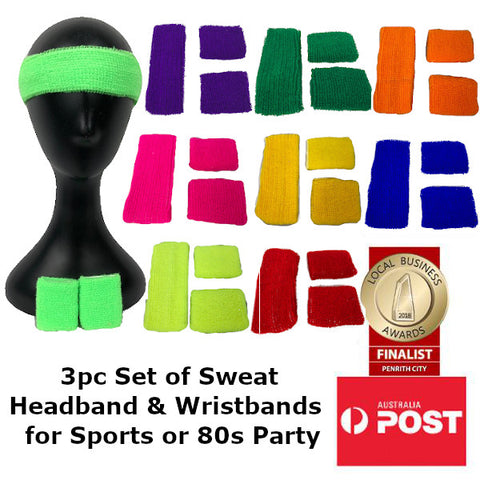 3 Piece Sweatband Set